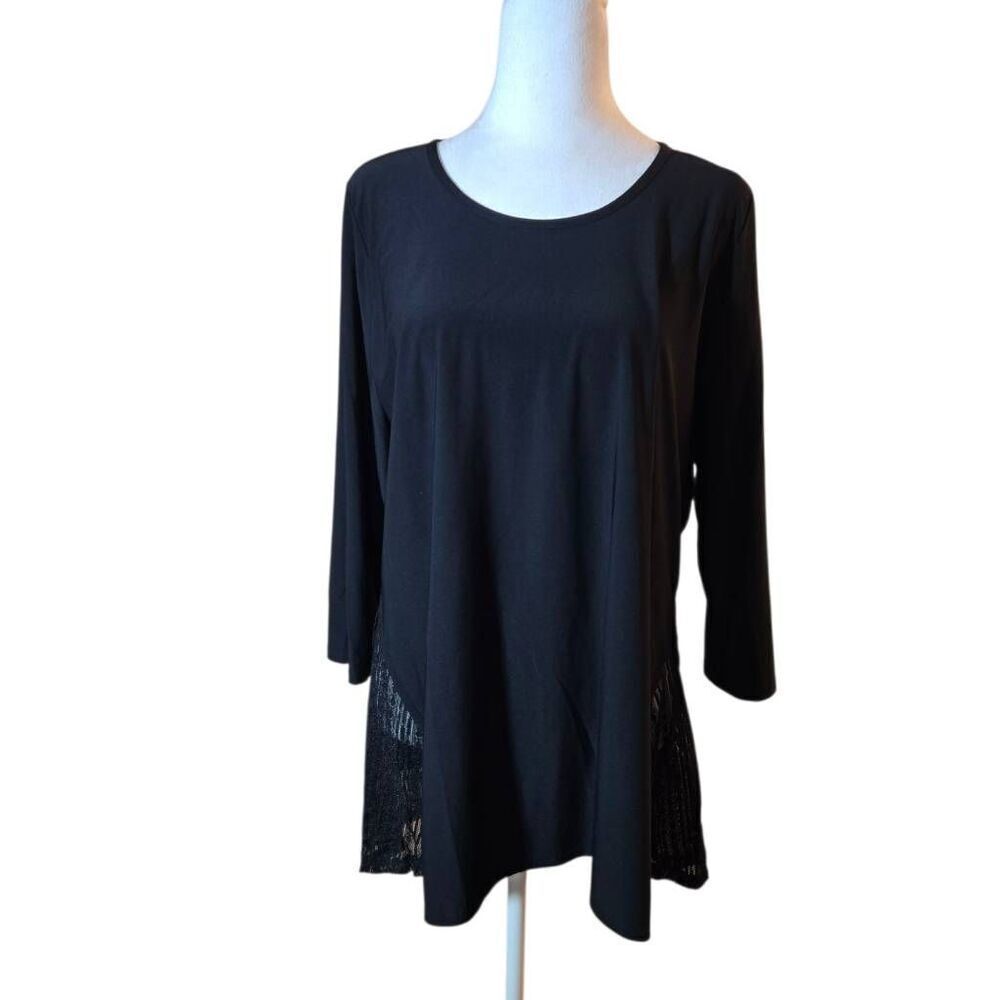 Antthony Women's Size Medium Black Blouse